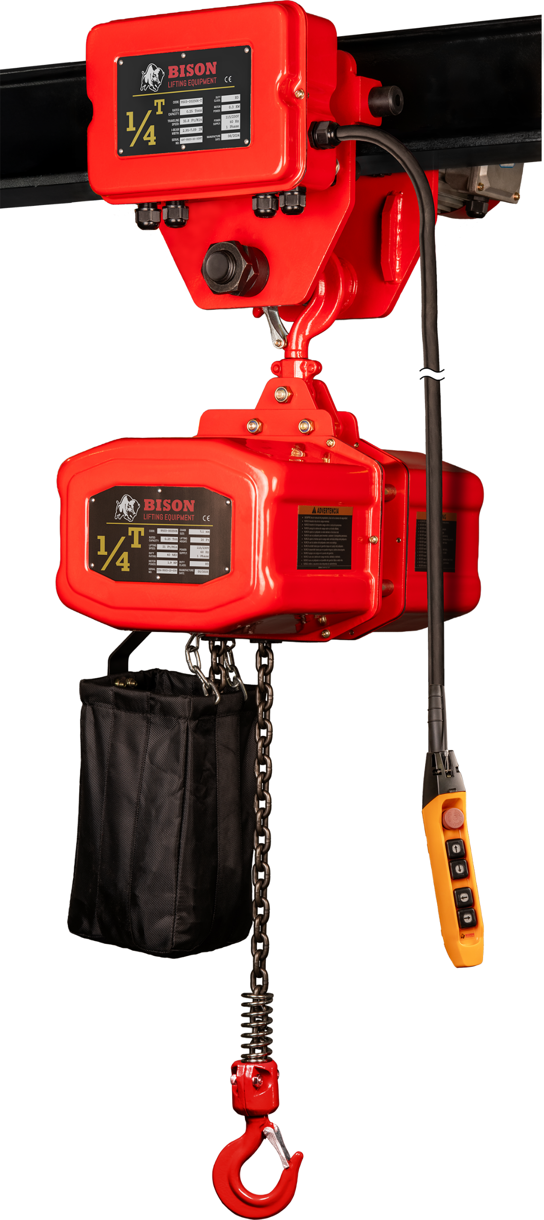 Picture of 1/4 Ton Hoist + Trolley 