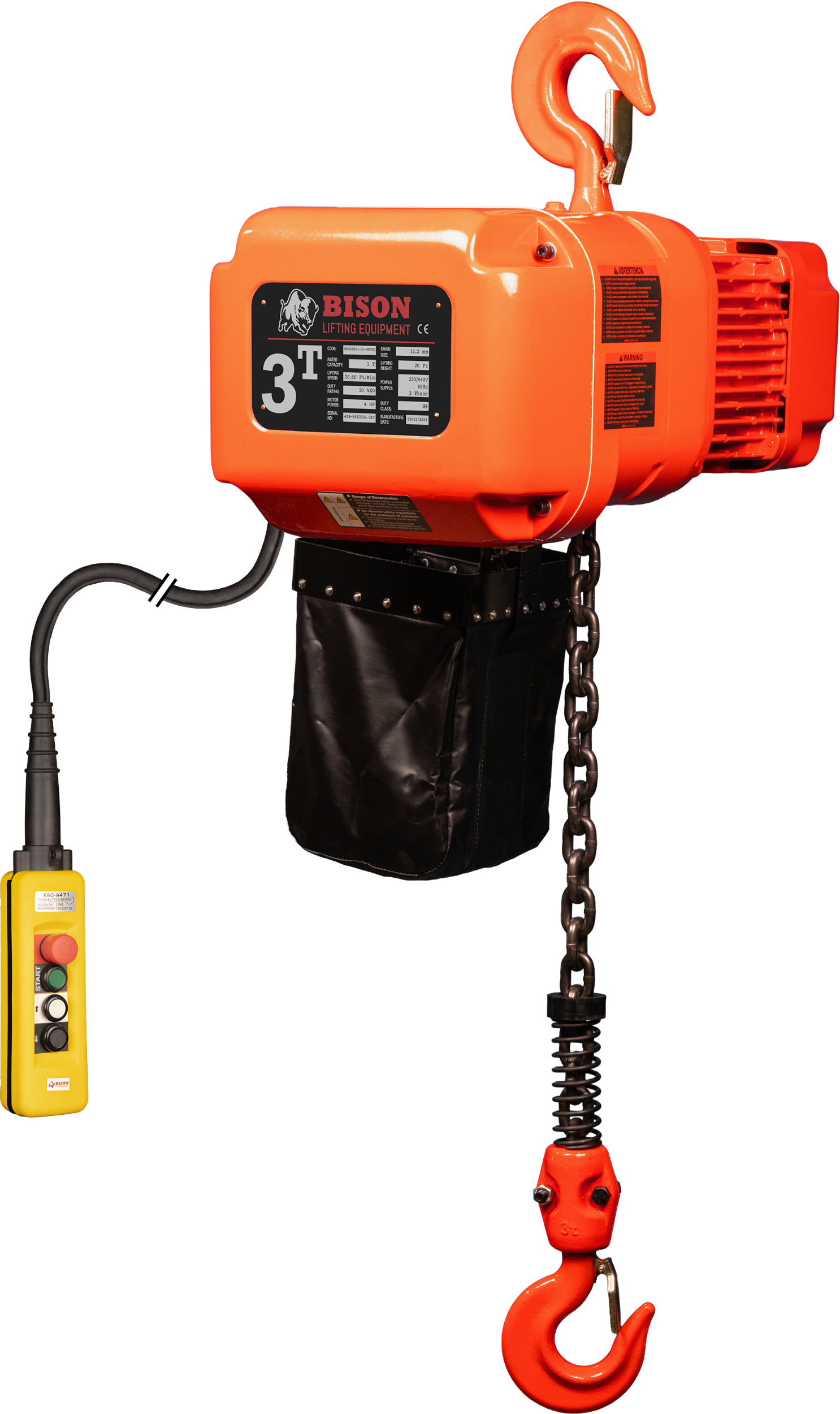 Picture of 3 Ton Three Phase Hoist - Dual Speed
